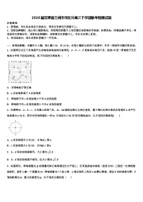 2026届甘肃省兰州市市区片高三下学期联考物理试题含解析