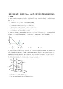 2025届云南省丽江市第一高级中学高三上学期期末质量检测物理试卷（有解析）