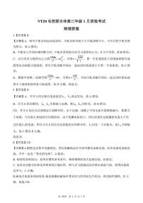 河北NT20名校联合体2026届高三上学期1月质检考试物理答案
