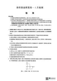 河南省洛阳市强基联盟2025-2026学年高一上学期1月检测物理试卷（含答案）