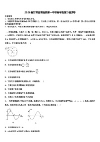 2026届甘肃省肃南县第一中学高考物理三模试卷含解析