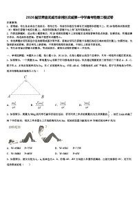 2026届甘肃省武威市凉州区武威第一中学高考物理三模试卷含解析
