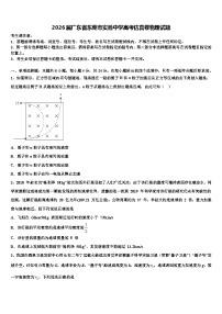 2026届广东省东莞市实验中学高考仿真卷物理试题含解析