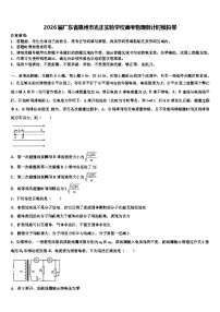 2026届广东省惠州市光正实验学校高考物理倒计时模拟卷含解析