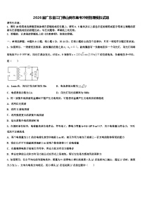 2026届广东省江门佛山两市高考冲刺物理模拟试题含解析