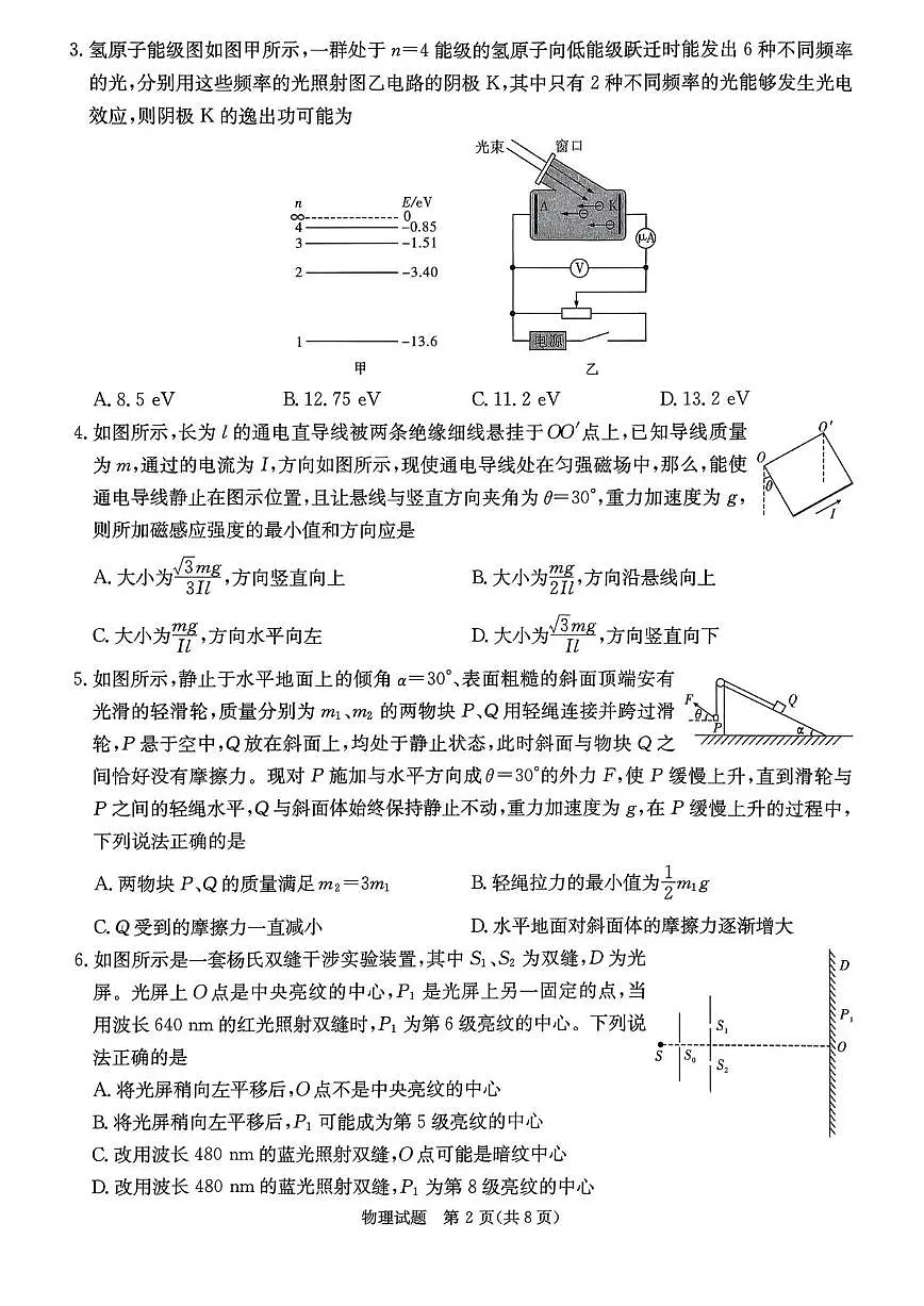 炎德·英才·名校联考联合体2026届高三上学期1月联考物理试卷+答案第2页