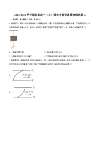 2025-2026学年湖北省高一（上）期末考前仿真卷物理试卷A-自定义类型