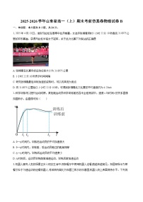 2025-2026学年山东省高一（上）期末考前仿真卷物理试卷B-自定义类型
