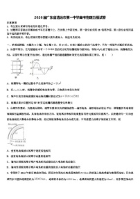 2026届广东省清远市第一中学高考物理五模试卷含解析