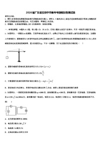 2026届广东省实验中学高考考前模拟物理试题含解析