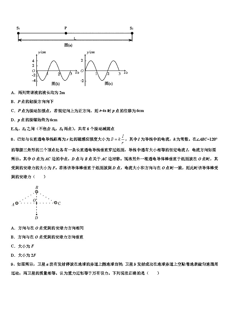2026届广东省普宁二中高三第二次联考物理试卷含解析第3页