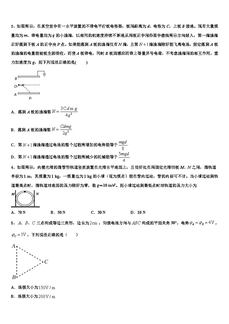 2026届广西南宁市外国语学校高三压轴卷物理试卷含解析第2页
