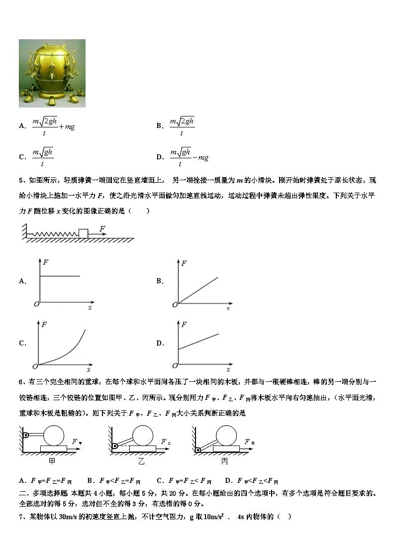 2026届海南市重点中学高三冲刺模拟物理试卷含解析第2页