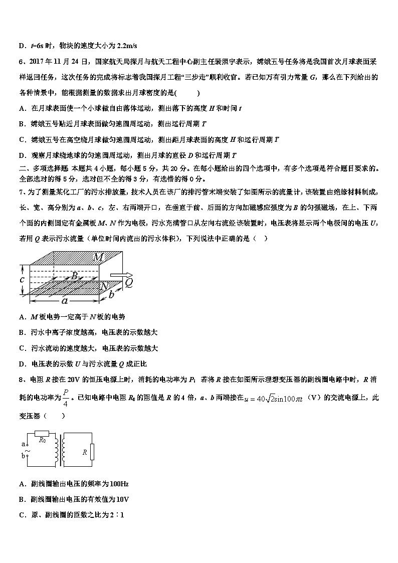 2026届河北省衡水市景县中学高三适应性调研考试物理试题含解析第3页