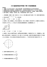 2026届杭州市重点中学高三下第一次测试物理试题含解析