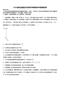 2026届河北省保定市定州中学高考临考冲刺物理试卷含解析