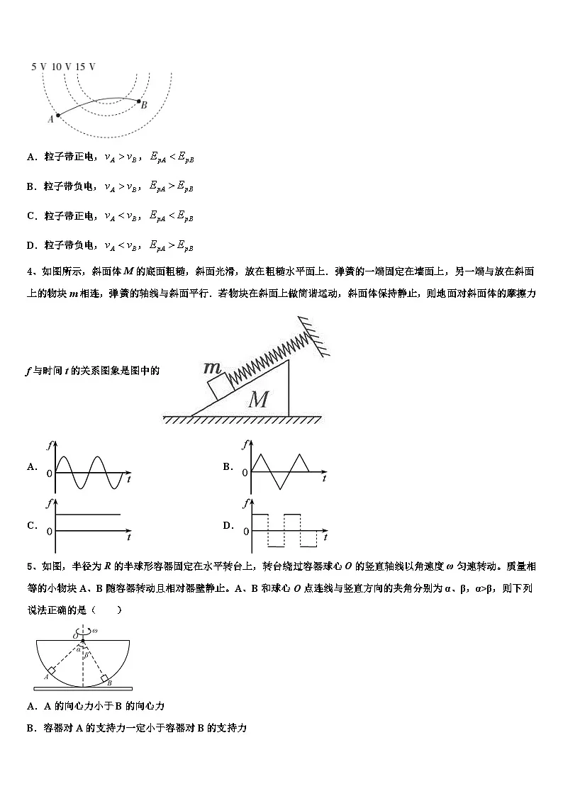 2026届河北省馆陶县第一中学高考物理押题试卷含解析第2页