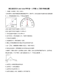 湖北省黄冈市2025-2026学年高一上学期11月期中物理试卷(含答案)