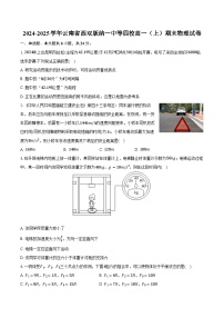 2024-2025学年云南省西双版纳一中等四校高一（上）期末物理试卷（含答案）