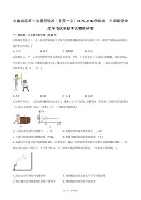 云南省昆明三中呈贡学校（呈贡一中）2025-2026学年高二上学期学业水平考试模拟考试物理试卷（含答案）