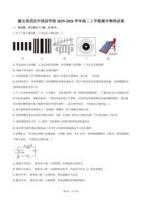 湖北省武汉外国语学校2025-2026学年高二上学期期中物理试卷（含答案）