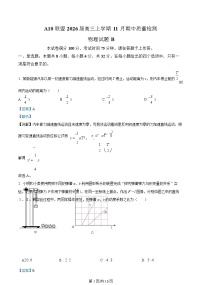 安徽省1号卷·A10联盟2025-2026学年高三上学期11月期中考试物理试题（Word版附解析）（B卷）