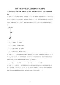 河南省漯河市临颍县晨中学校2025~2026学年高二上册12月月考物理试题（含答案）