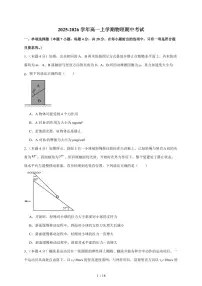 河南省漯河市临颍县晨中学校2025~2026学年高一上册期中物理试题(含答案)