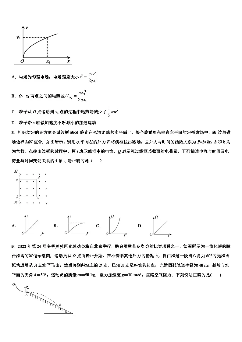 2026届河南省登封市外国语中学高考物理全真模拟密押卷含解析第3页