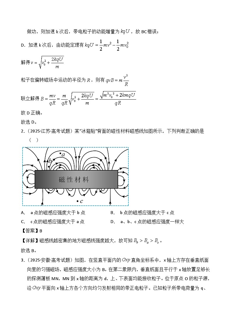 2025年高考物理试题分类汇编 专题10 磁场第2页