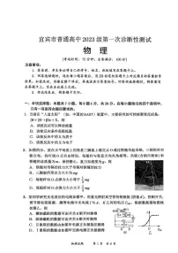 2026届四川省宜宾市高三上学期高考一模诊断性测试物理试题（含答案）