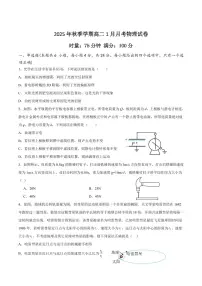 物理-湖南省娄底一中2025-2026学年高二上学期1月月考试卷及答案