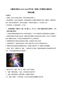 安徽省芜湖市2025-2026学年高二物理上学期期末模拟卷