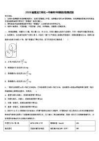 2026届黑龙江绥化一中高考冲刺模拟物理试题含解析