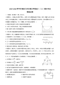 2025-2026学年甘肃省兰州市部分学校高二（上）期末物理试卷（含答案）