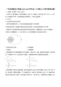广东省领航高中联盟2025-2026学年高三上学期12月联考物理试卷（含答案）