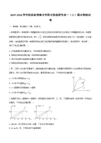 2025-2026学年陕西省渭南市华阴市校级联考高一（上）期末物理试卷（含解析）