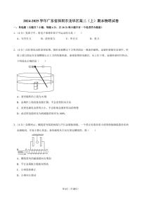 2024-2025学年深圳市龙华区高二(上)期末物理试卷及答案