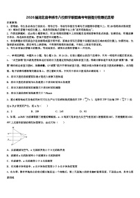 2026届湖北省孝感市八校教学联盟高考考前提分物理仿真卷含解析