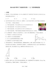 2024-2025学年深圳市高一(上)期末物理试卷及答案