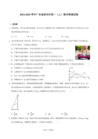 2024-2025学年深圳市高一(上)期末物理试卷及答案