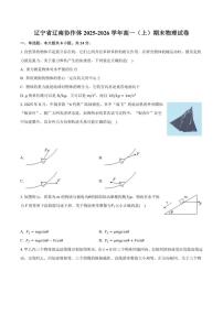2025-2026学年辽宁省辽南协作体高一上学期期末考试物理试卷（含解析）