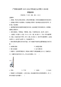 2025-2026学年广西省河池市高三上学期9月月考物理试卷（学生版）
