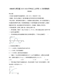 2025-2026学年河南省九师联盟高二上学期11月质量检测物理试卷（学生版）