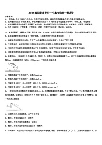2026届湖北省枣阳一中高考物理一模试卷含解析
