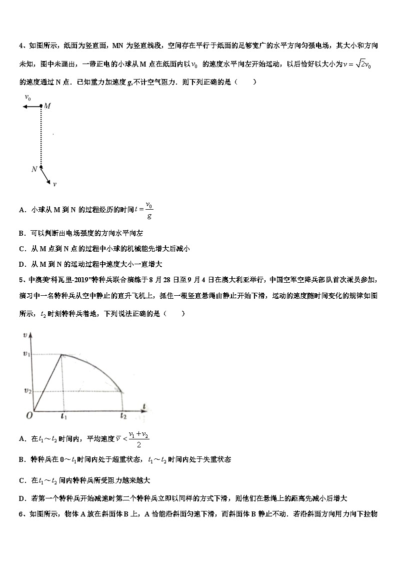2026届湖南省雅礼中学高三下学期第六次检测物理试卷含解析第2页