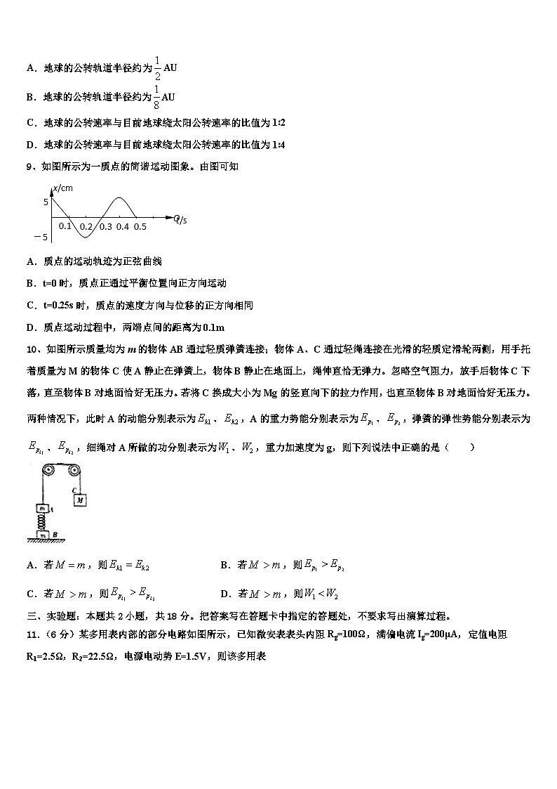 2026届湖南省湘西土家族苗族自治州高三冲刺模拟物理试卷含解析第3页