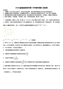 2026届湖南省株洲市第二中学高考物理二模试卷含解析
