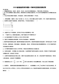2026届湖南省株洲市醴陵一中高考仿真模拟物理试卷含解析