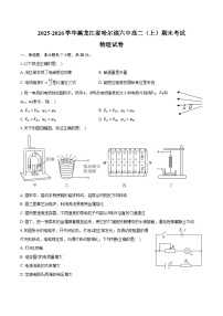 2025-2026学年黑龙江省哈尔滨六中高二（上）期末物理试卷（含答案）